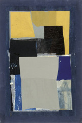 Komposition II, 1997, (4-teilig, Blatt II)<br />
Verschiedene Papiere, Gouache, Reisschleim, 69 x 49 cm